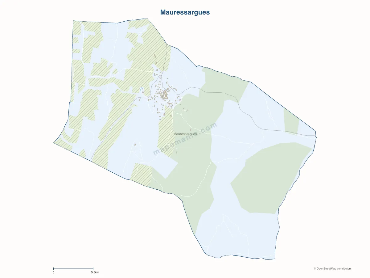 Carte de Mauressargues à personnaliser