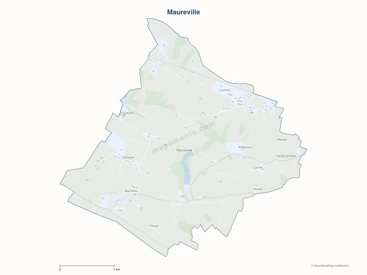Carte de Maureville à personnaliser