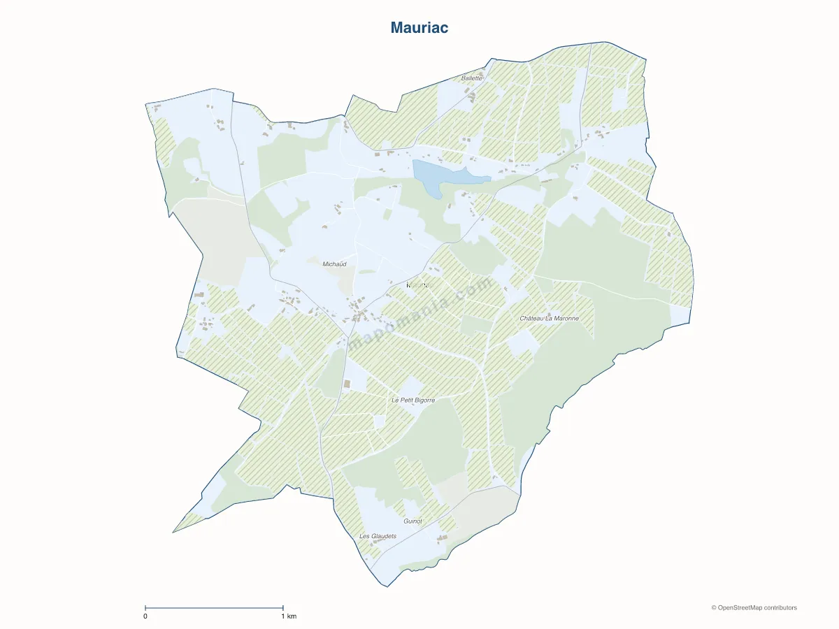 Carte de Mauriac à personnaliser