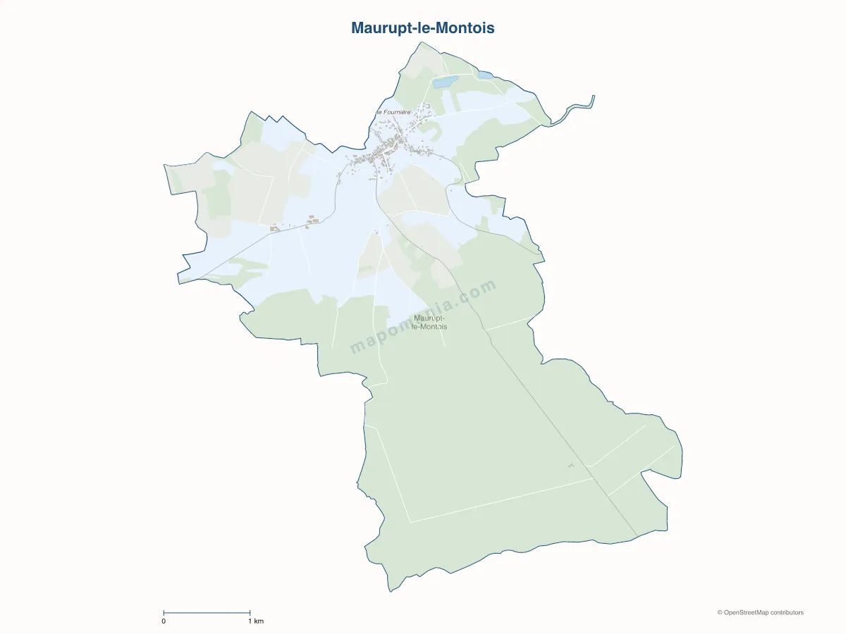 Carte de Maurupt-le-Montois à personnaliser