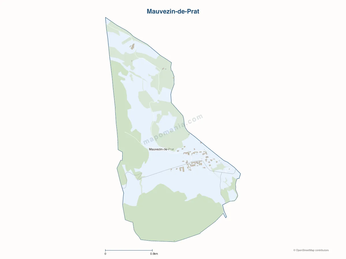 Carte de Mauvezin-de-Prat à personnaliser