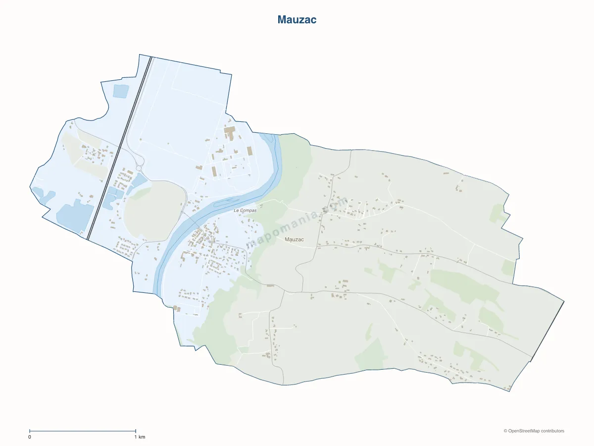 Carte de Mauzac à personnaliser