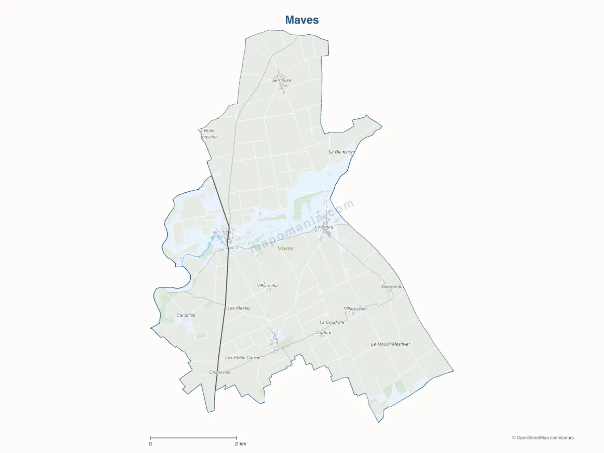 Carte de Maves à personnaliser