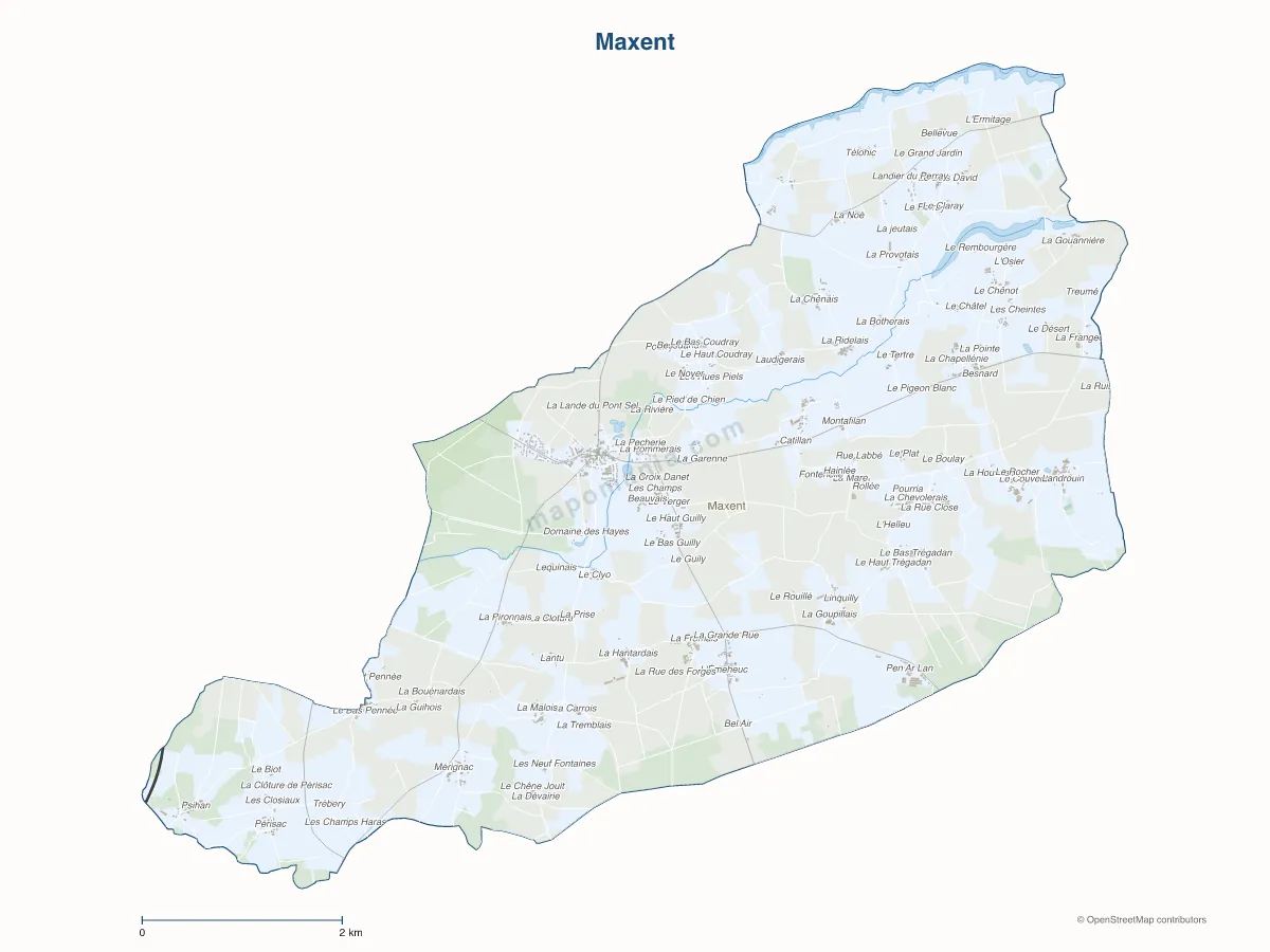 Carte de Maxent à personnaliser
