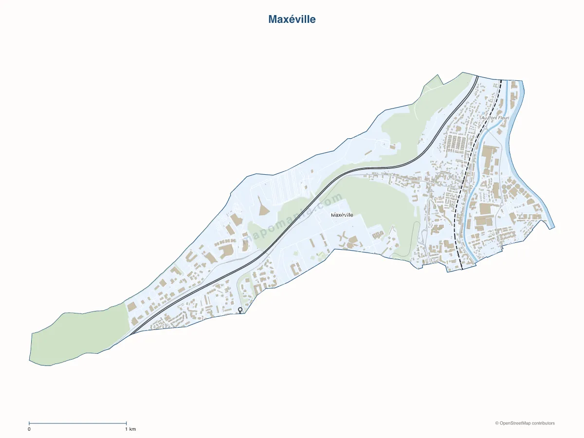 Carte de Maxéville à personnaliser