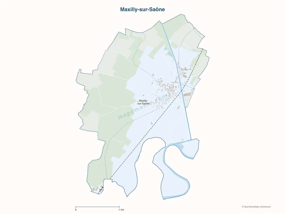 Carte de Maxilly-sur-Saône à personnaliser