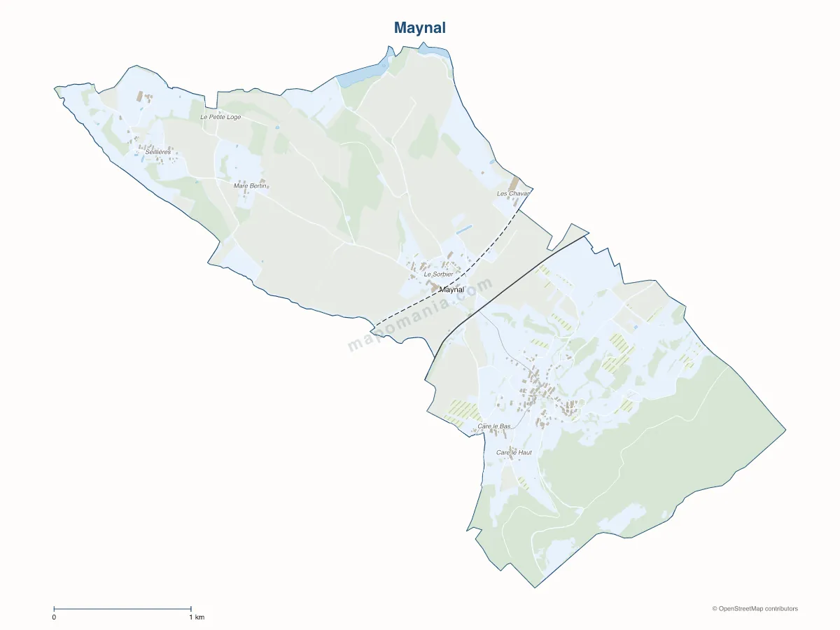Carte de Maynal à personnaliser