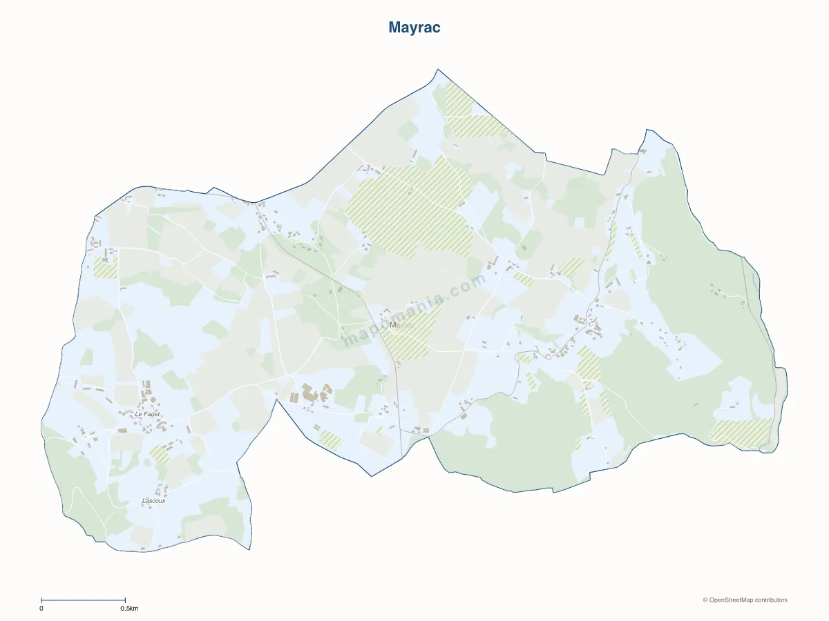 Carte de Mayrac à personnaliser