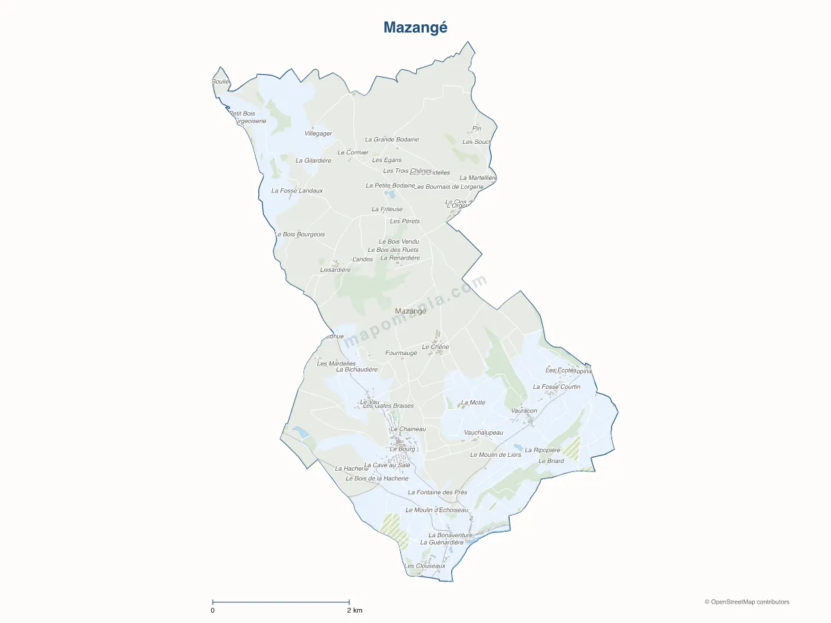Carte de Mazangé à personnaliser