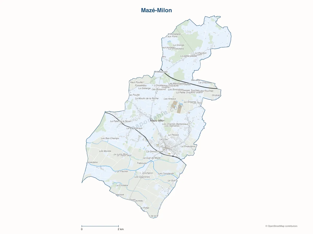 Carte de Mazé-Milon à personnaliser