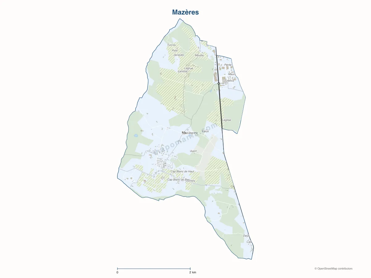 Carte de Mazères à personnaliser