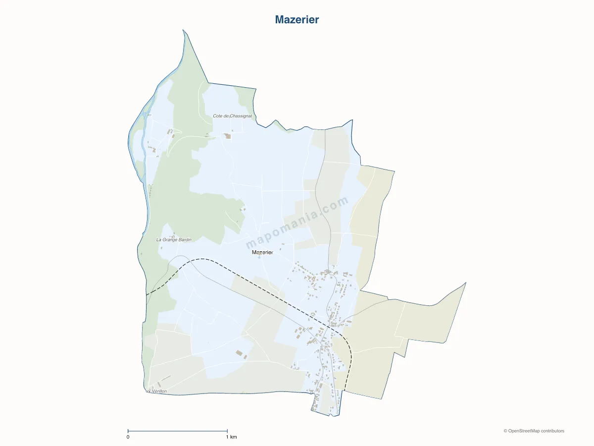 Carte de Mazerier à personnaliser