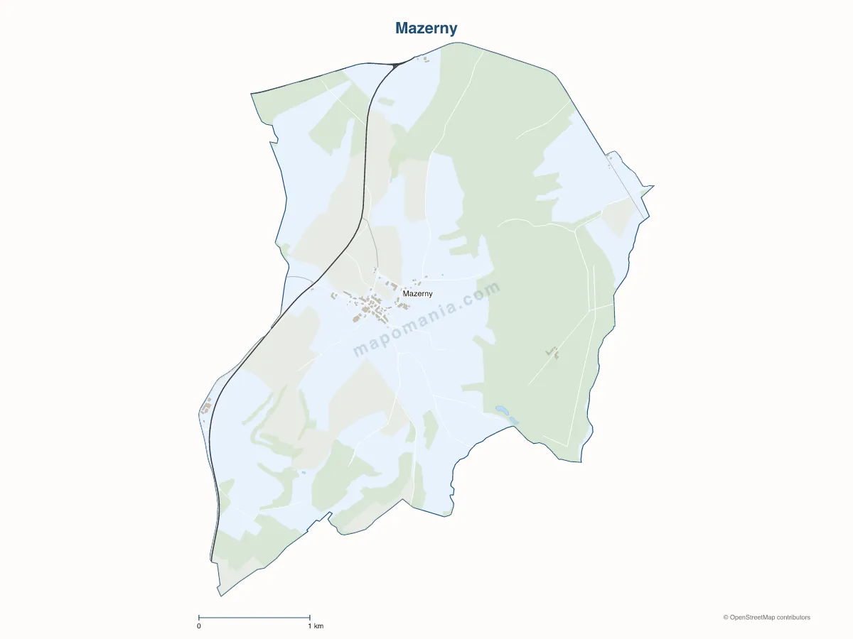 Carte de Mazerny à personnaliser