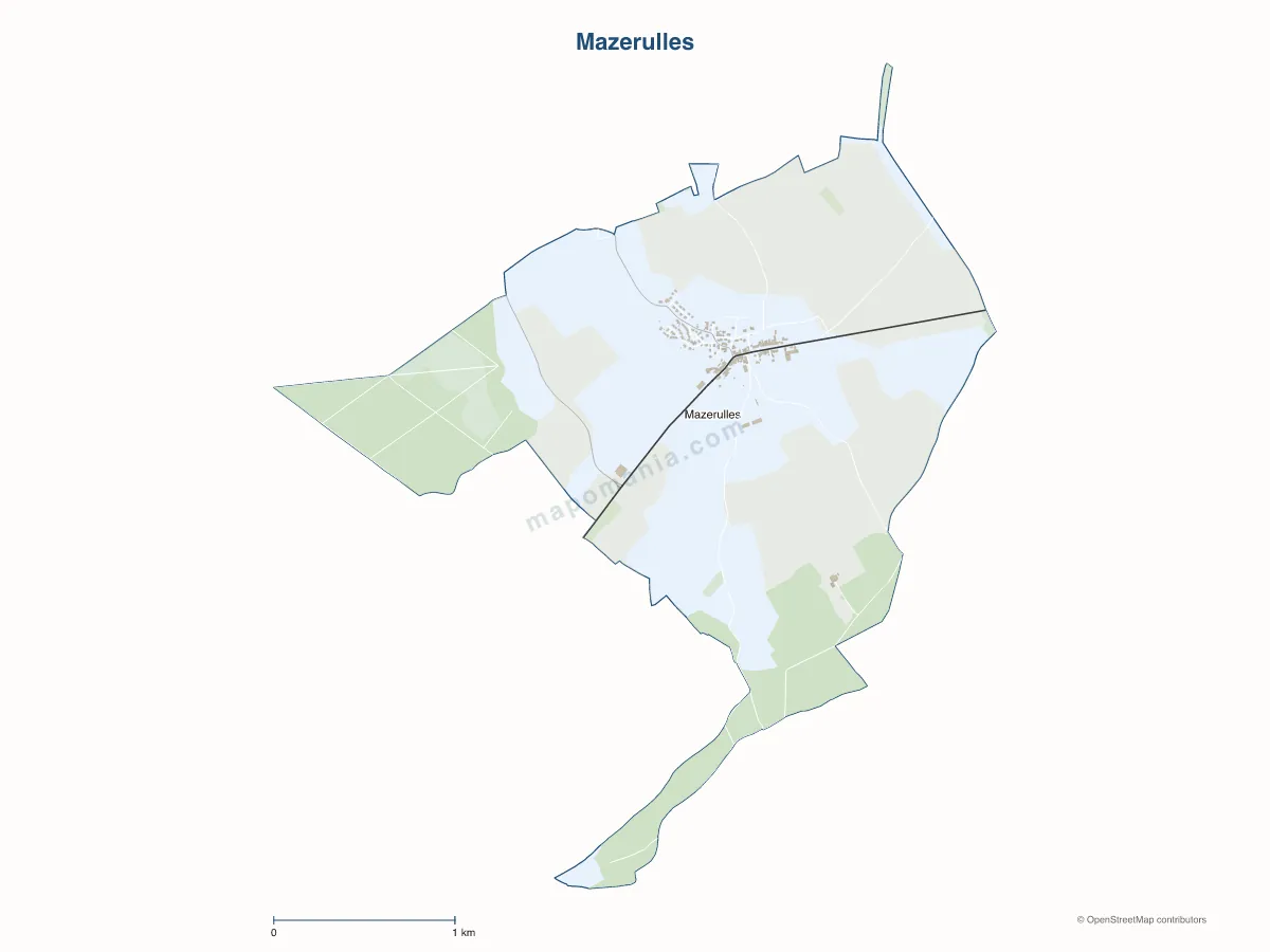 Carte de Mazerulles à personnaliser