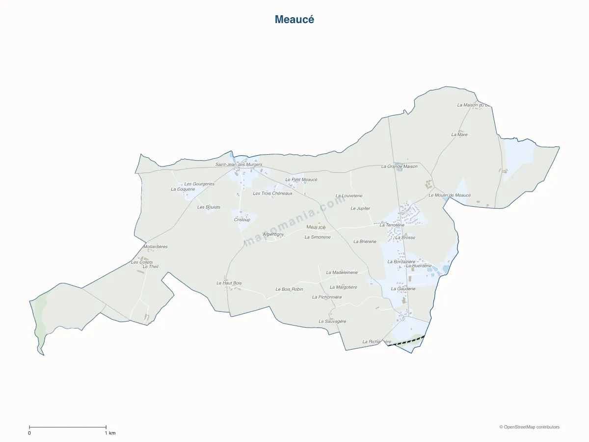 Carte de Meaucé à personnaliser