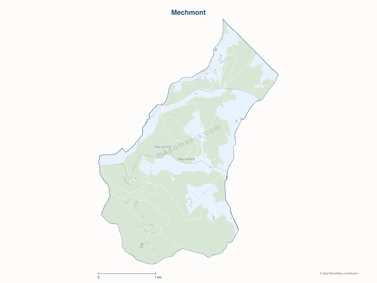 Carte de Mechmont à personnaliser