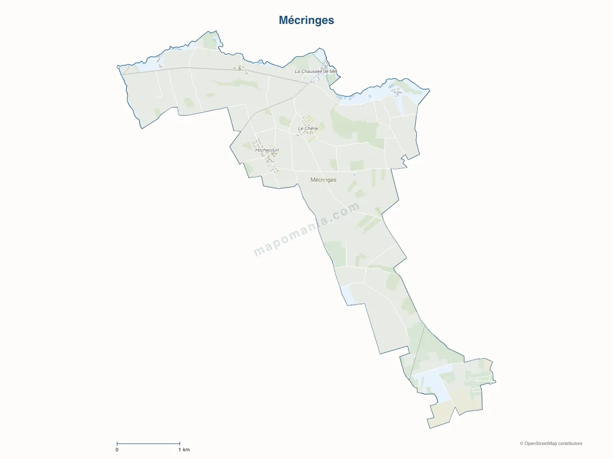 Carte de Mécringes à personnaliser