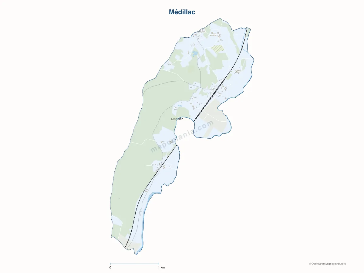 Carte de Médillac à personnaliser