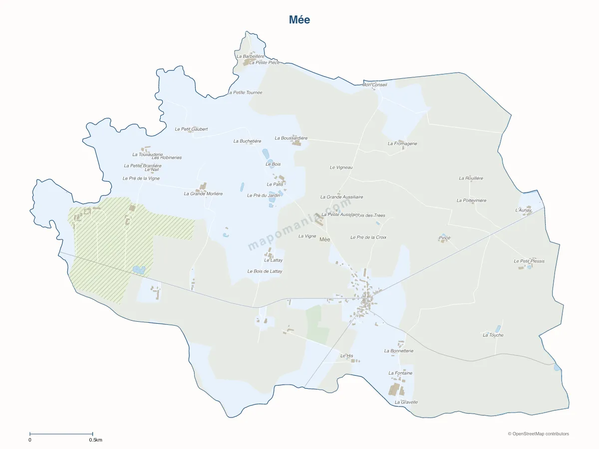 Carte de Mée à personnaliser