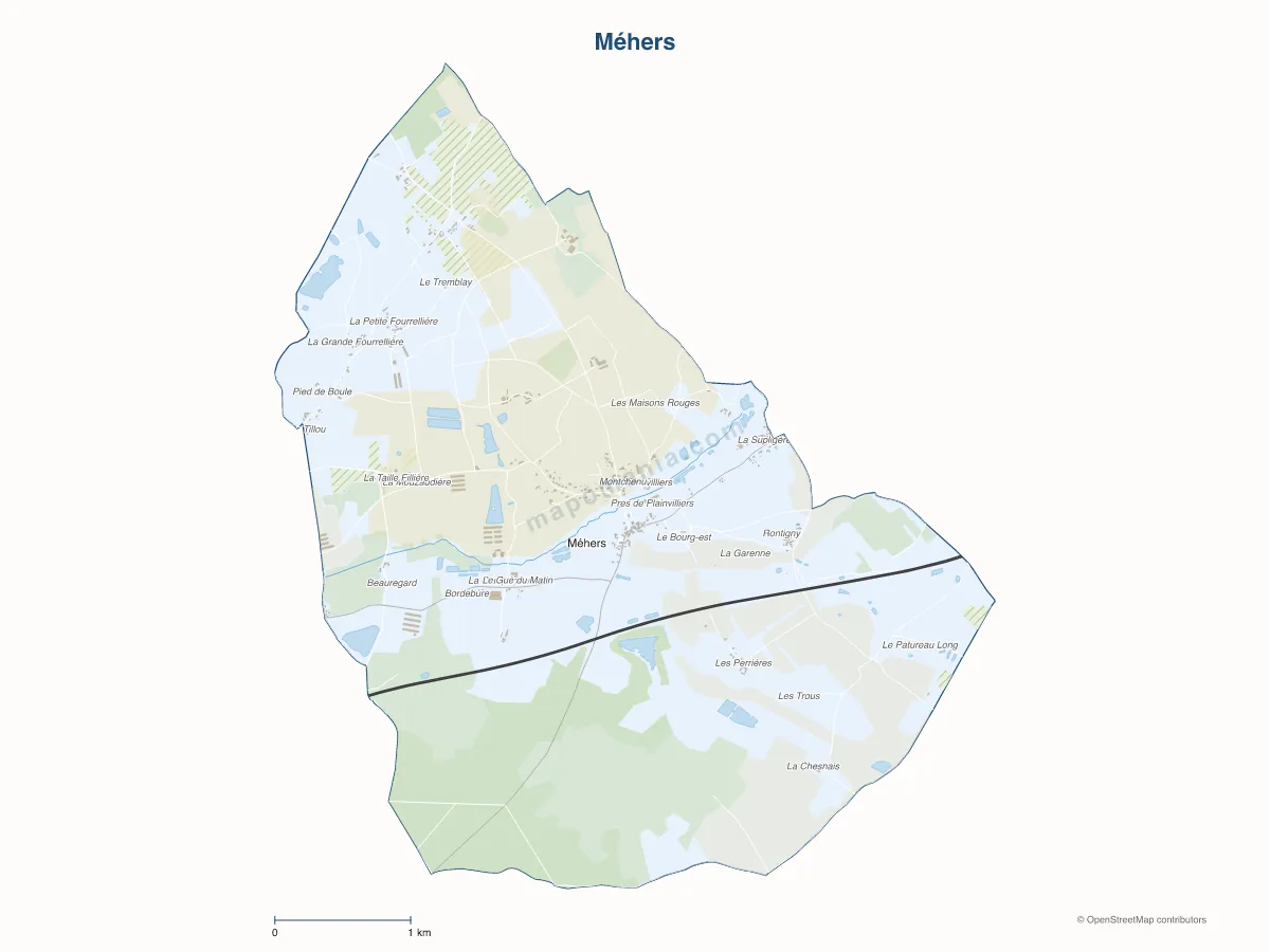 Carte de Méhers à personnaliser