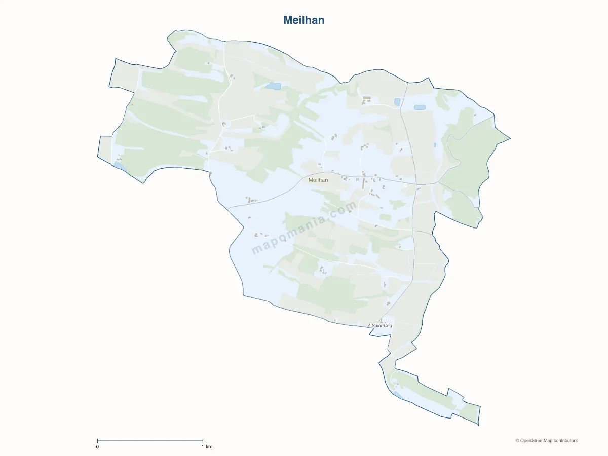 Carte de Meilhan à personnaliser