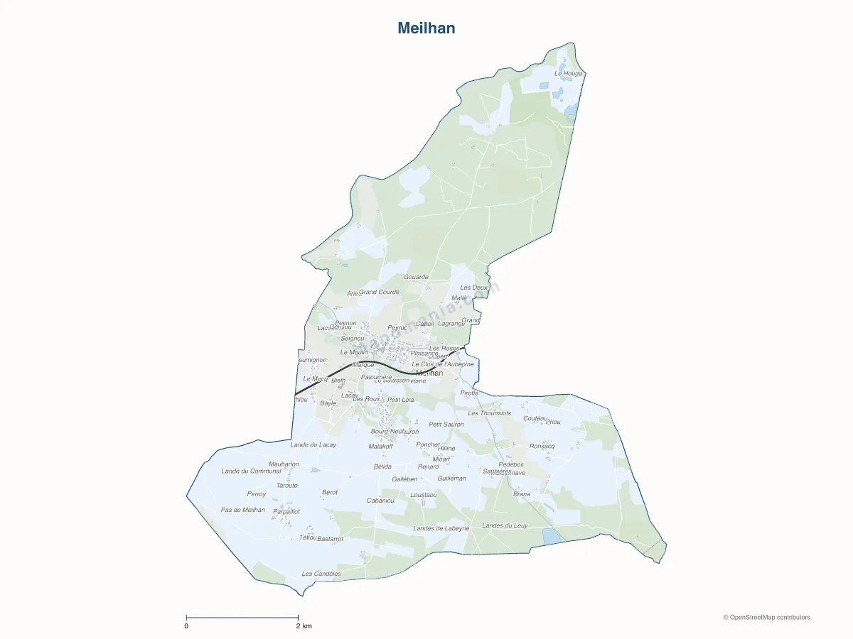 Carte de Meilhan à personnaliser