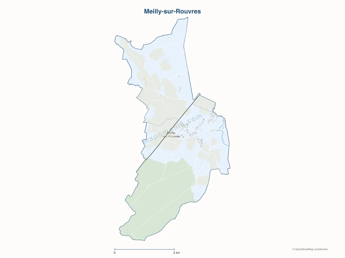 Carte de Meilly-sur-Rouvres à personnaliser