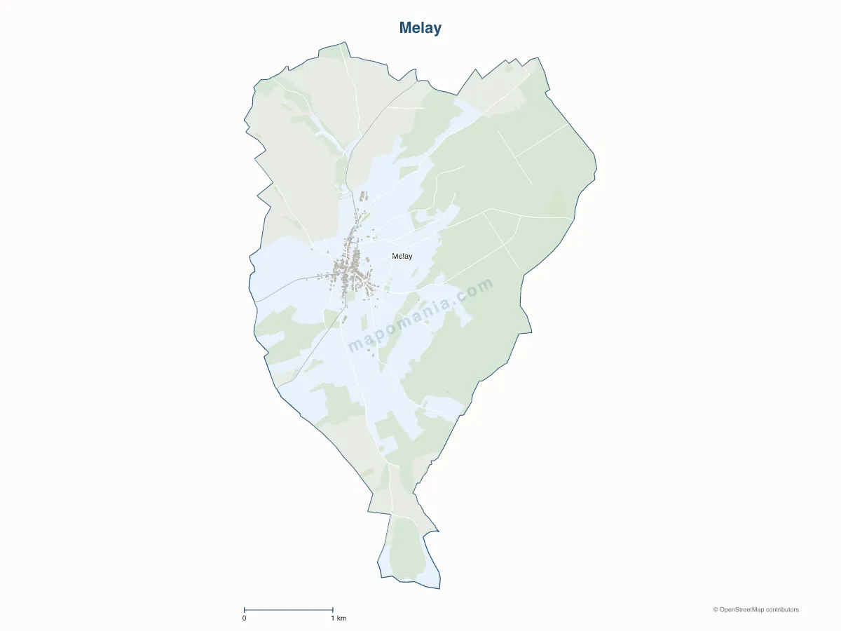 Carte de Melay à personnaliser