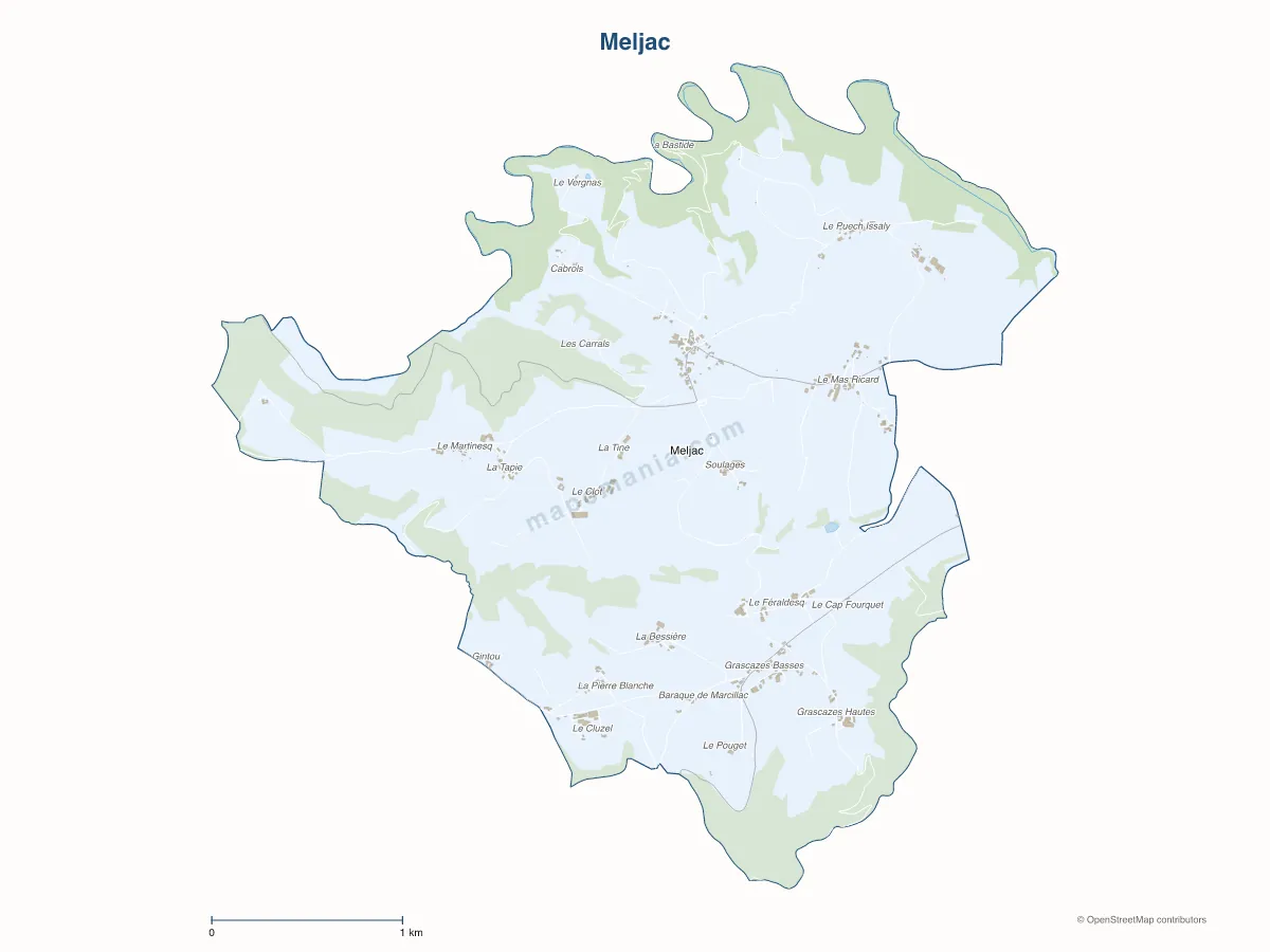 Carte de Meljac à personnaliser