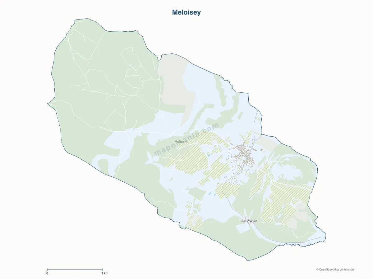 Carte de Meloisey à personnaliser