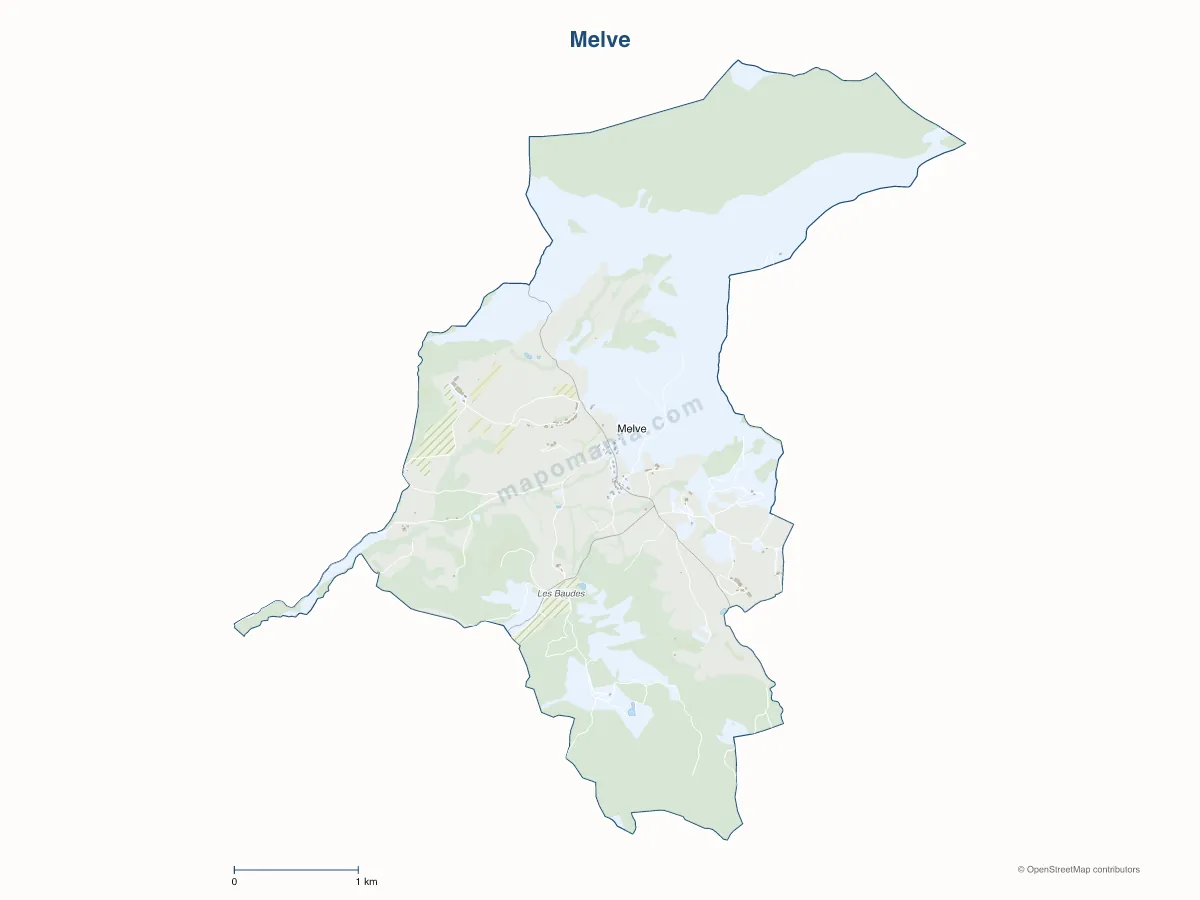 Carte de Melve à personnaliser