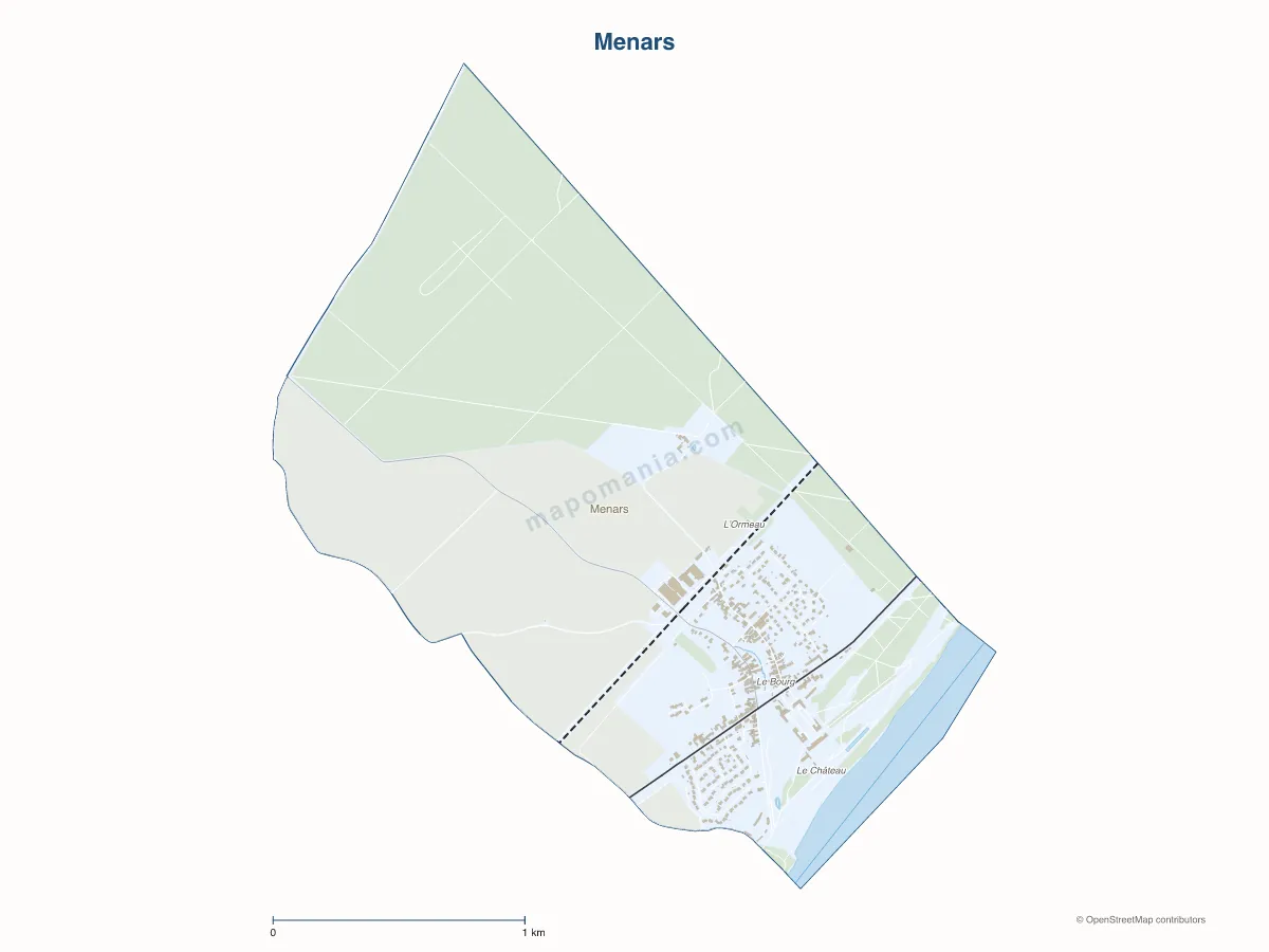 Carte de Menars à personnaliser
