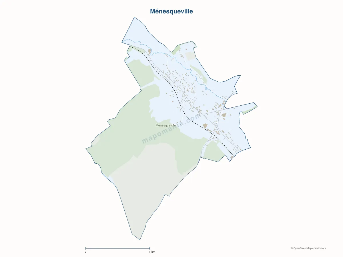Carte de Ménesqueville à personnaliser
