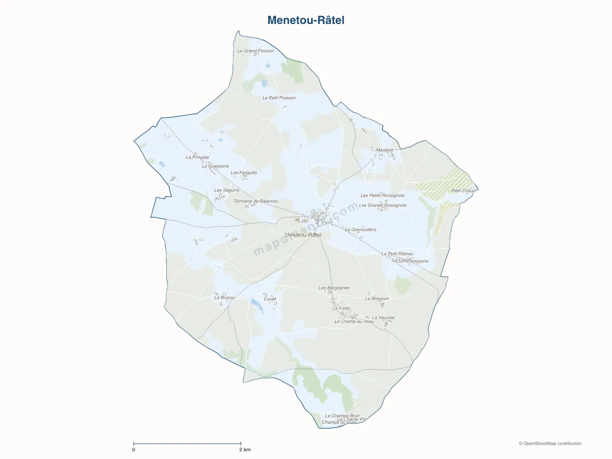 Carte de Menetou-Râtel à personnaliser