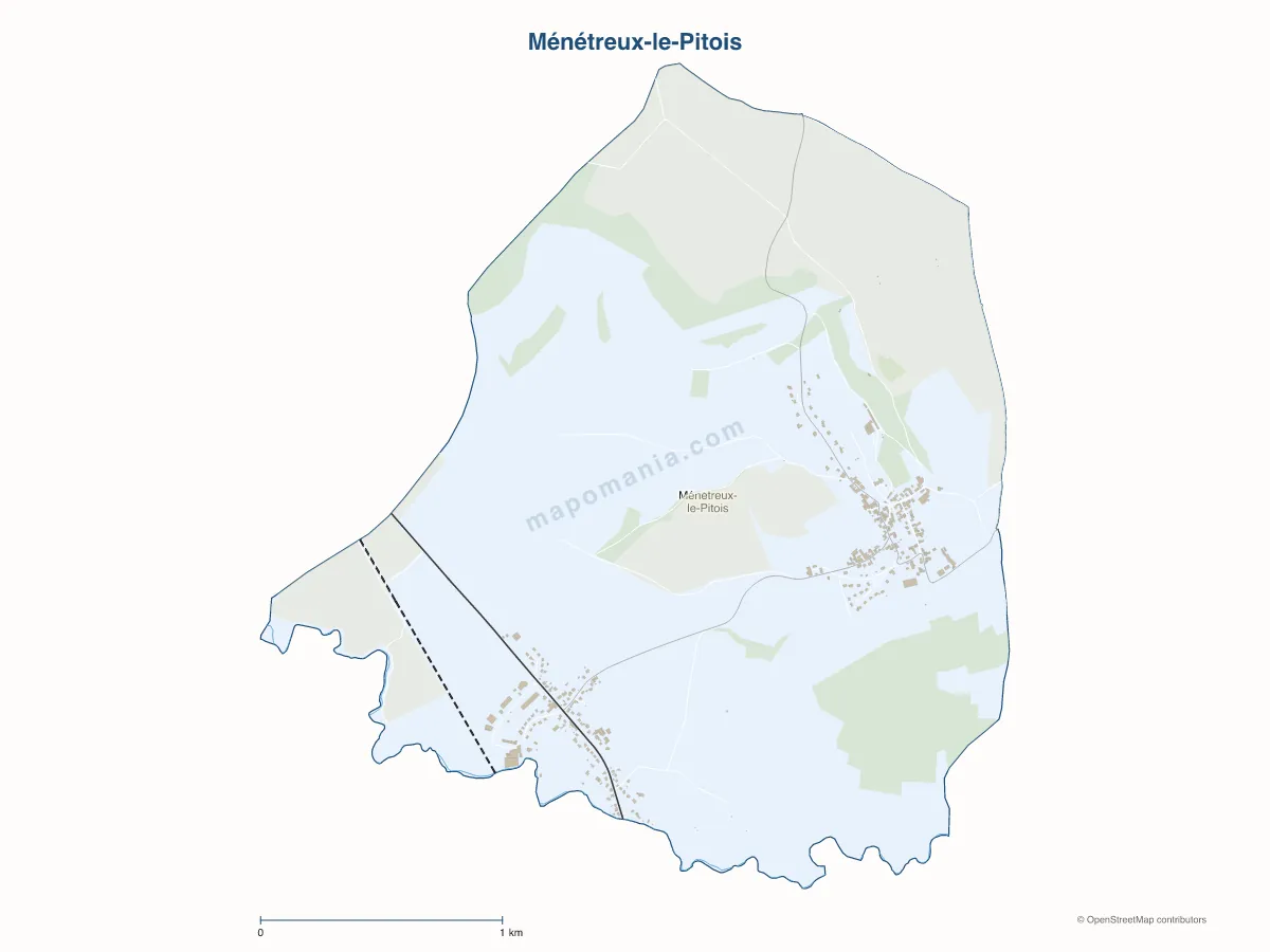Carte de Ménétreux-le-Pitois à personnaliser