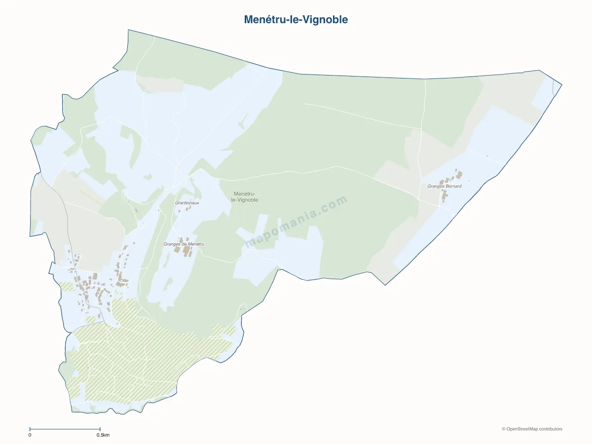 Carte de Menétru-le-Vignoble à personnaliser