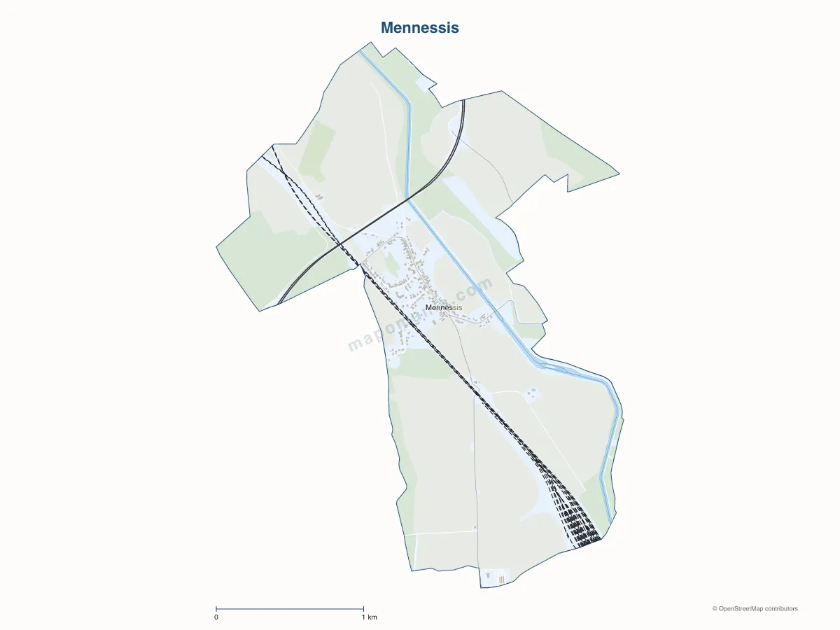 Carte de Mennessis à personnaliser