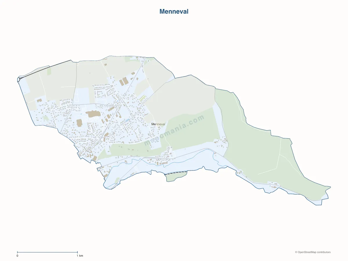 Carte de Menneval à personnaliser