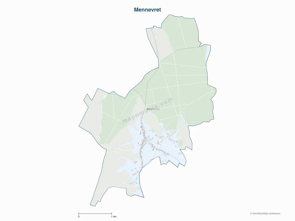 Carte de Mennevret à personnaliser