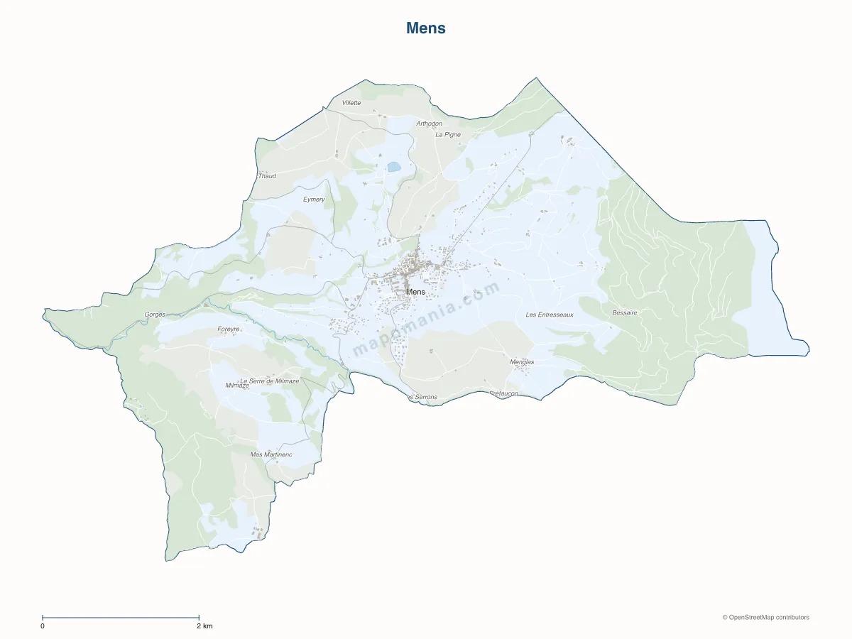 Carte de Mens à personnaliser