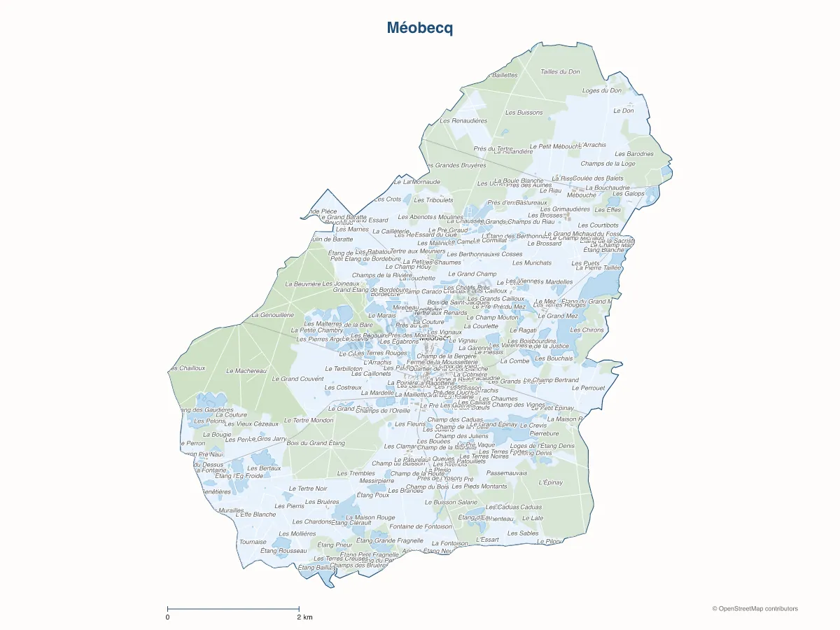 Carte de Méobecq à personnaliser