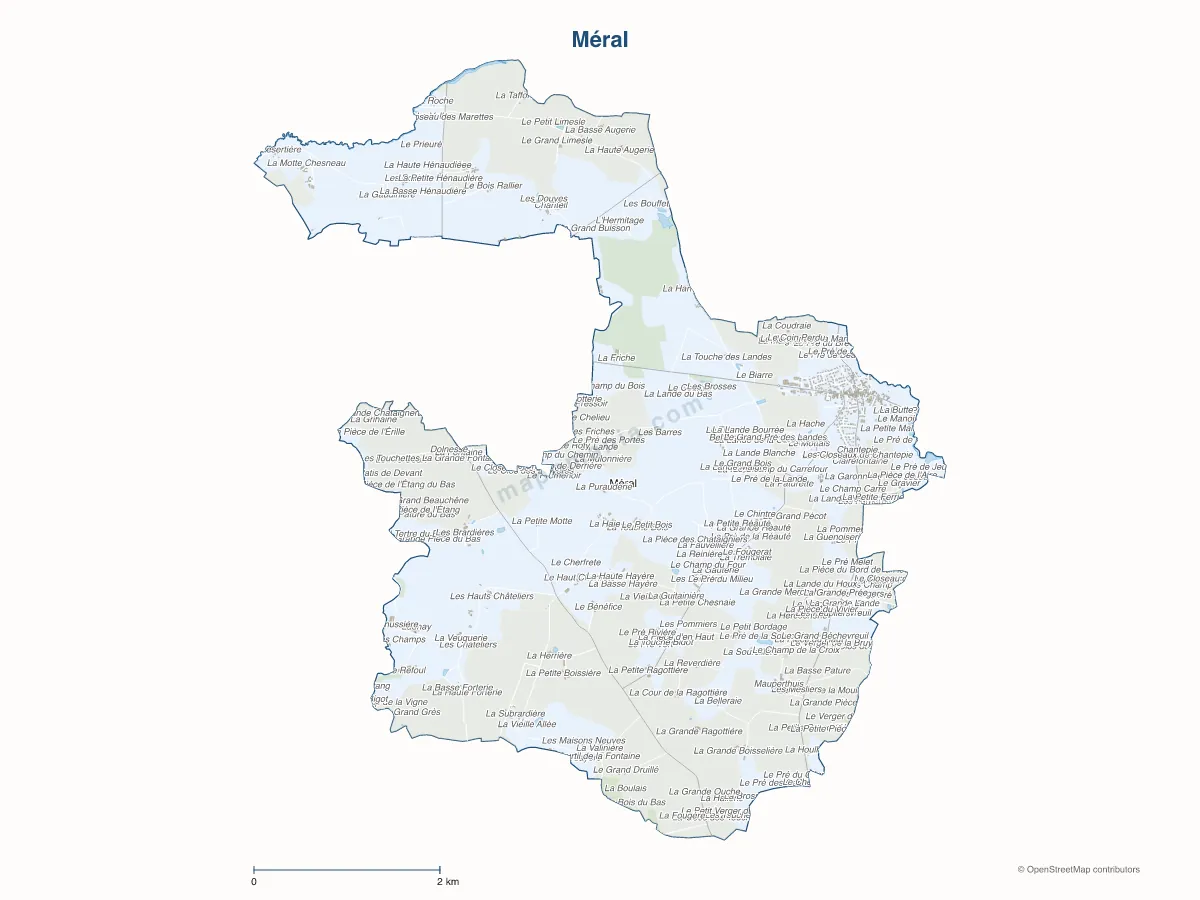 Carte de Méral à personnaliser