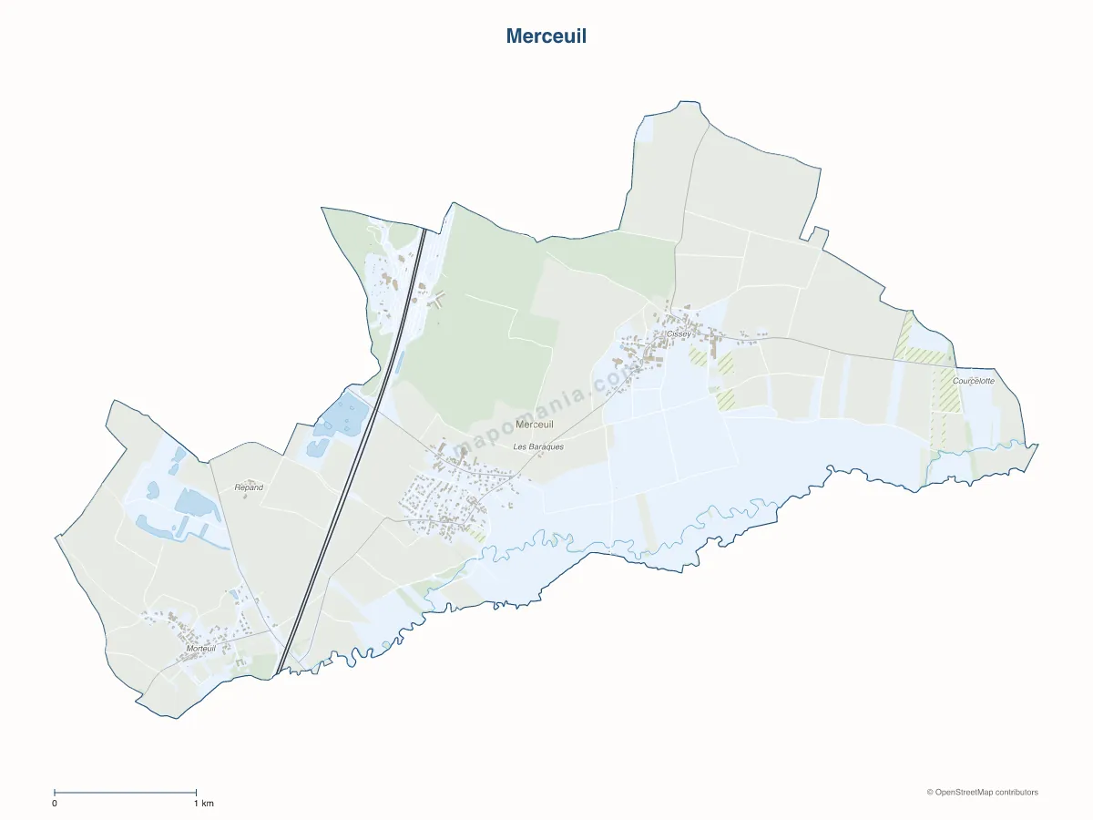 Carte de Merceuil à personnaliser