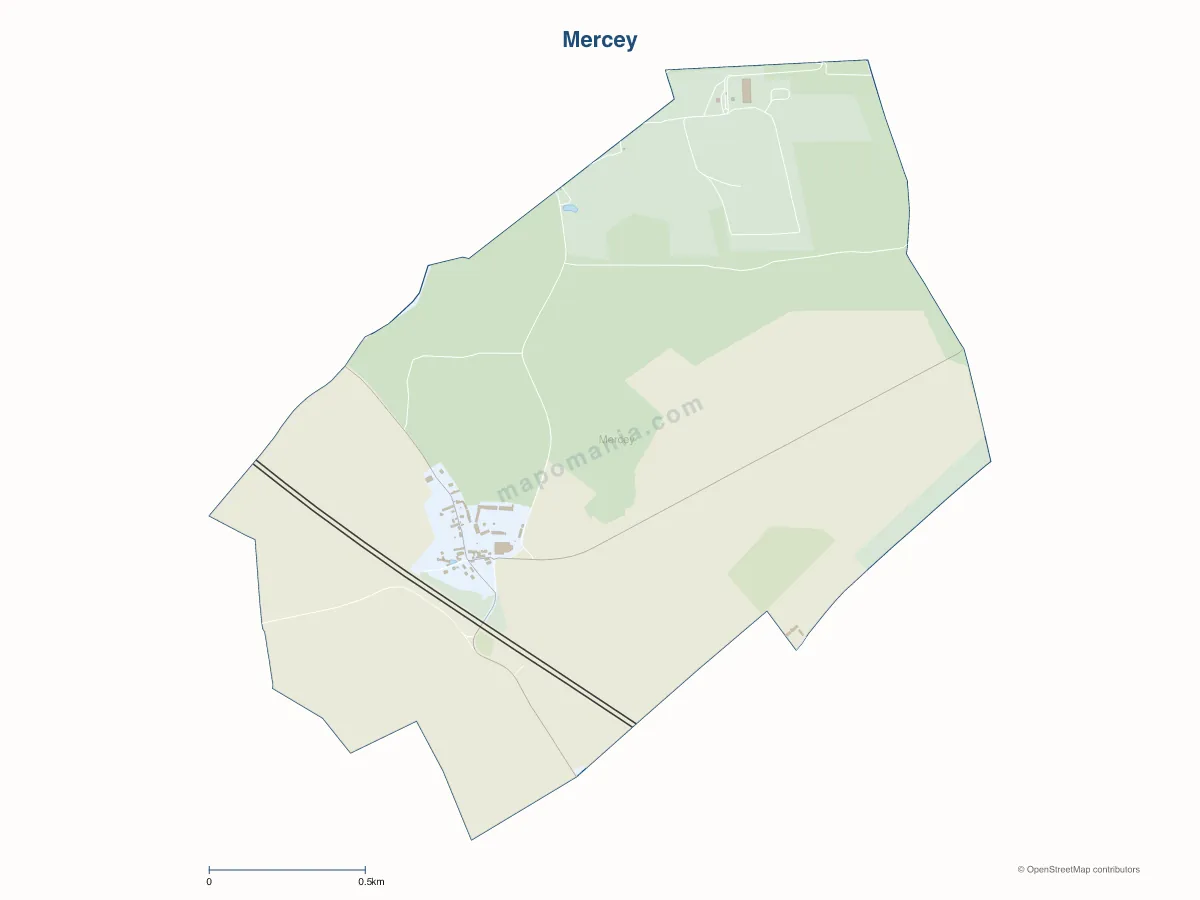 Carte de Mercey à personnaliser