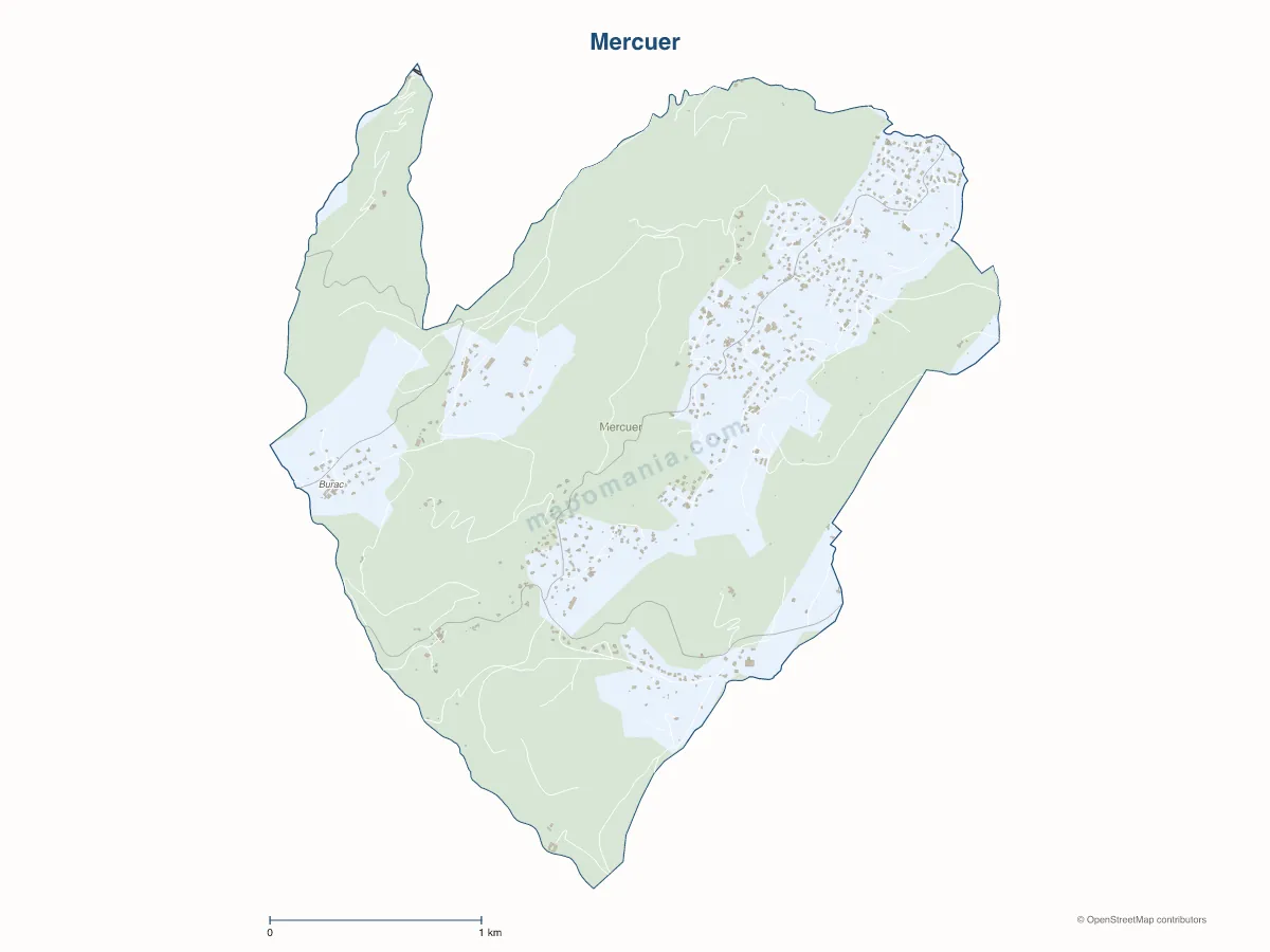 Carte de Mercuer à personnaliser
