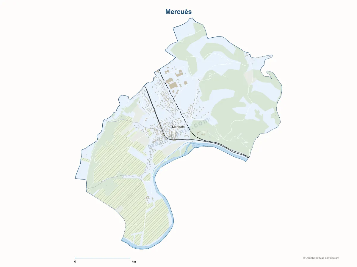 Carte de Mercuès à personnaliser
