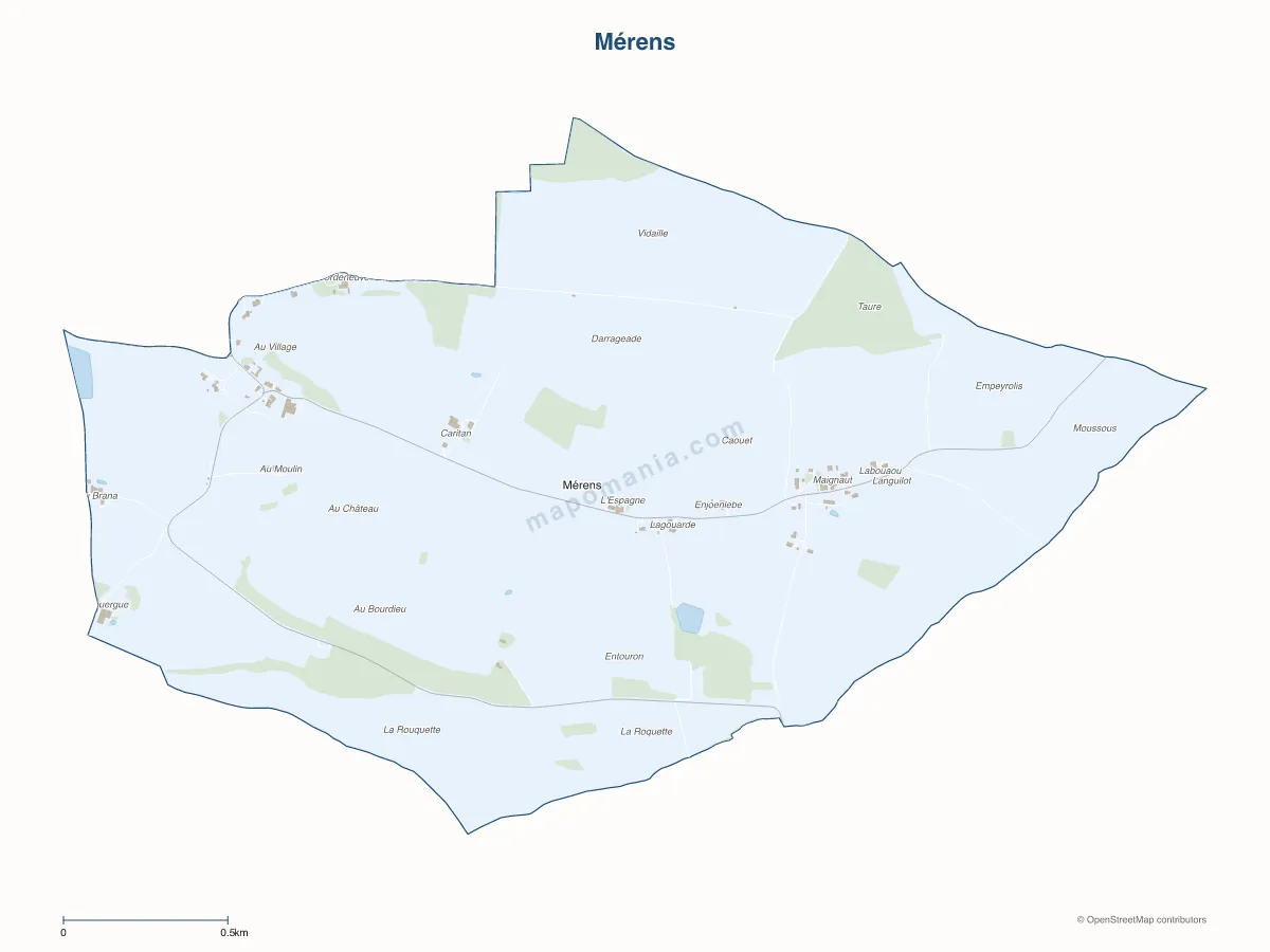 Carte de Mérens à personnaliser