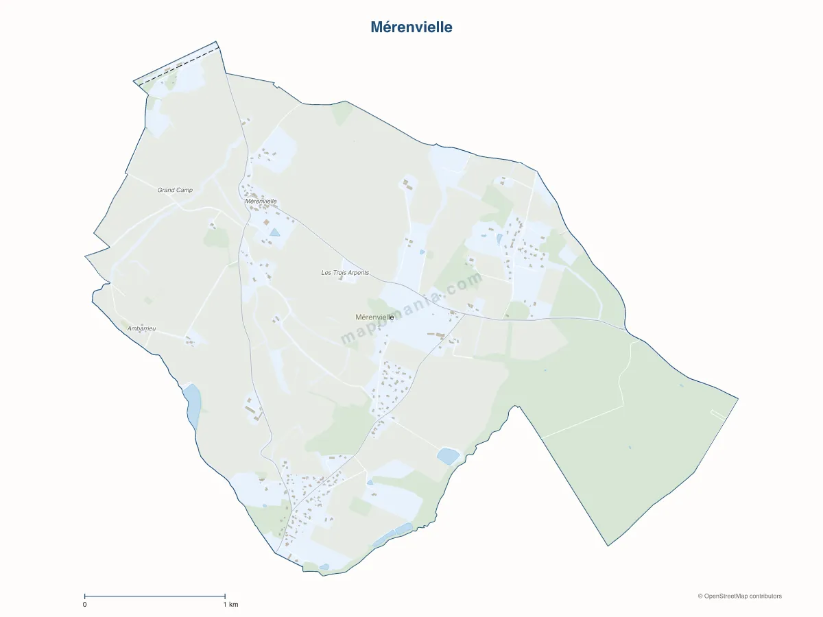 Carte de Mérenvielle à personnaliser