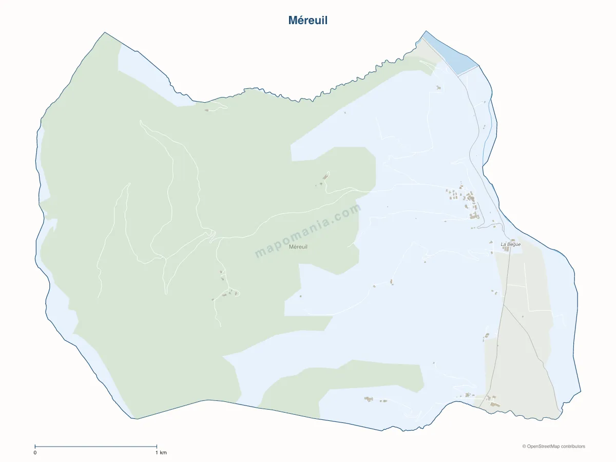 Carte de Méreuil à personnaliser