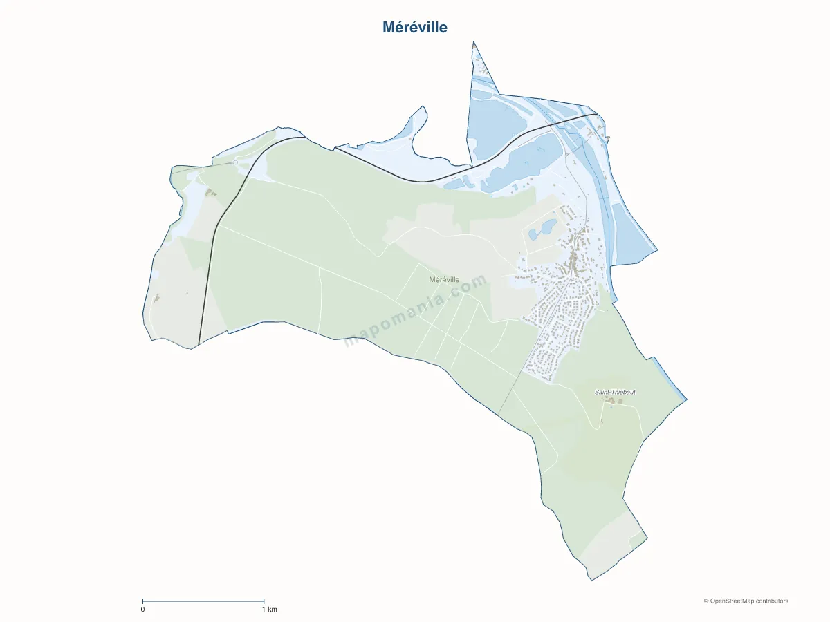 Carte de Méréville à personnaliser